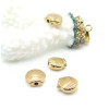 Perles Intercalaires Coquille Saint-Jacques 9 mm – Acier Inox 304 – Doré à l’Or fin 18K
