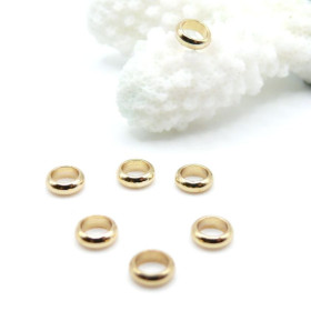 Perles Intercalaires 6 x 2 mm – Acier Inox 304 – Doré