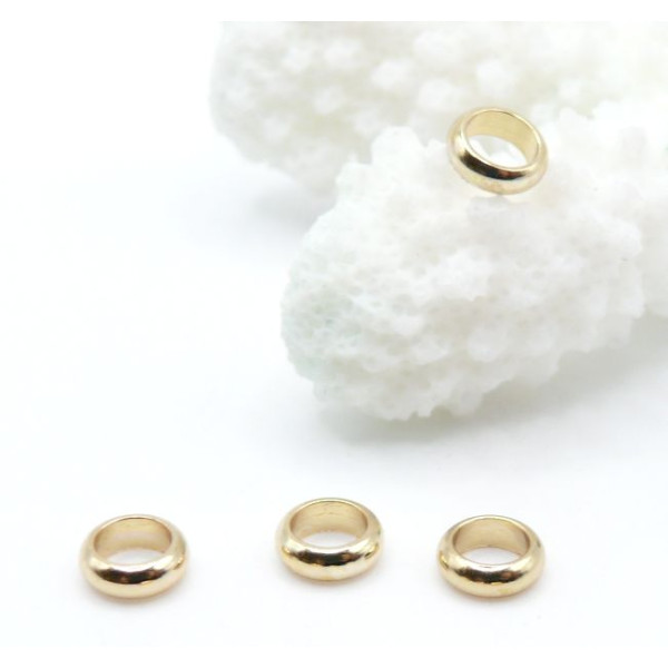 Perles Intercalaires 6 x 2 mm – Acier Inox 304 – Doré