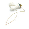 Boucles d’ oreilles Dormeuses Grand crochet forme Poisson 60 mm – Acier Inoxydable 304 Doré Placage Ionique IP
