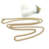 Collier, sautoir  60 cm, Maille Gourmette  4 par 2.8mm– Acier Inoxydable 304 Doré IONIQUE