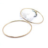 Bracelet Jonc Anneau Entier 60 x 2 mm – Acier Inox 304 – Doré à l’Or fin 18K, placage IONIQUE (IP)