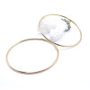 Bracelet Jonc Anneau Entier 60 x 2 mm – Acier Inox 304 – Doré à l’Or fin 18K, placage IONIQUE