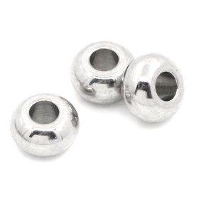 Perles Intercalaire Rondelle 6 par 3 Trou 2.5mm – Acier Inoxydable 304