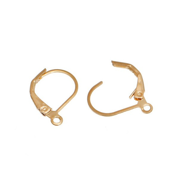Boucles d’oreilles dormeuses simples – Acier inoxydable 316 – Doré à l’or fin 18K