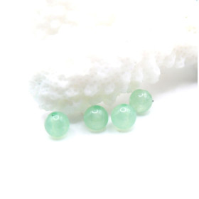 Perles Rondes 4 mm Imitation Jade coloris Aqua Marine