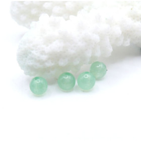 Perles Rondes 4 mm Imitation Jade coloris Aqua Marine