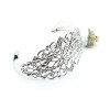 S115699 – Lot de 4 Supports Bracelet Filigrane Métal Couleur Argent Antique