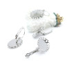 Supports Boucles d’oreille Dormeuse Vague Ovale 13 par 18mm Argent Platine