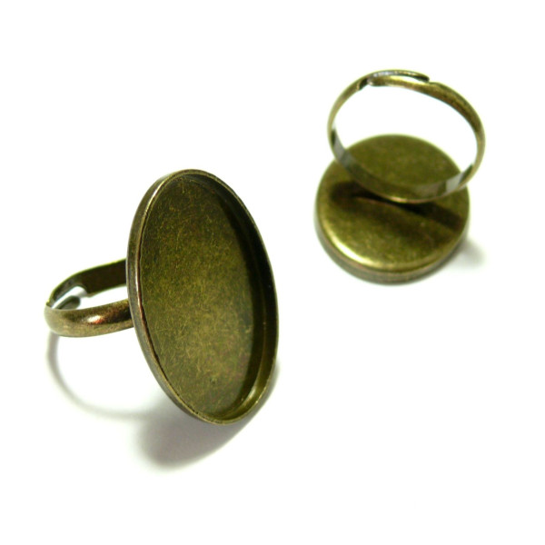 Bagues Fines Ovale 18x25mm Bronze – Laiton Qualité
