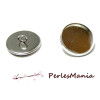 Supports de boutons à coudre 16mm – Argent Platine Laiton
