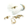 Boucles d’Oreilles Dormeuses Forme Éventail 5 mm – Acier Inox 304 – Doré à l’Or fin 18K, placage IONIQUE (IP)