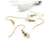 Boucles d’Oreilles Crochets avec Anneau Transversal – Acier Inox 304 – Doré à l’Or fin 18K