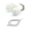 Estampes Pendentifs Filigrane Feuille 22 par 39mm – Laiton Argenté