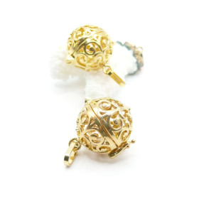 Pendentif Cage Bola de Grossesse pour bola de 18 mm, Laiton Finition Doré