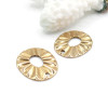 Pendentifs Ovale Texturé 21.5 mm – Acier Inox 304 – Doré à l’Or fin 18K, placage IONIQUE (IP)