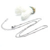 Collier avec Maille Classique et Maille Tube 41 cm – Acier Inox 304 – Argenté