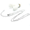 Collier avec Maille Classique et Maille Tube 41 cm – Acier Inox 304 – Argenté