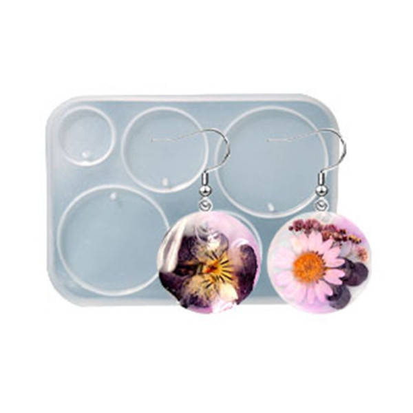 Moule en Silicone pour Pendentifs Ronds – Compatible Résine UV & Pâte FIMO