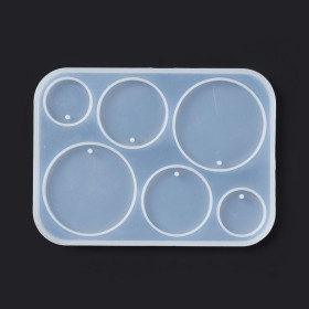 Moule en Silicone pour Pendentifs Ronds – Compatible Résine UV & Pâte FIMO