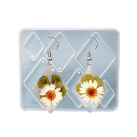 Moule en Silicone pour Pendentifs Losange – Compatible Résine UV & Pâte FIMO