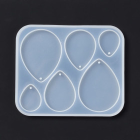 Moule en Silicone pour Pendentifs Goutte – Compatible Résine UV & Pâte FIMO