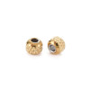Perles Intercalaires Striées 4 mm – Acier Inox 304 – Doré