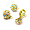 Pendentif Cage Cloisonnée pour Perle Bola Grossesse, Boule de Parfum en12 ou 14mm finition Doré