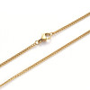 Collier 50 cm, Maille Gourmette  2 par 1.5mm– Acier Inoxydable 304 Doré à l'or fin 18K, PVD