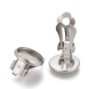 Supports de Boucles d'oreille Clips 12 mm – Acier Inoxydable 304 Argenté