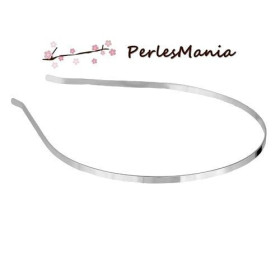 Supports de Serre-Tête 3mm, Métal Finition Argent Platine