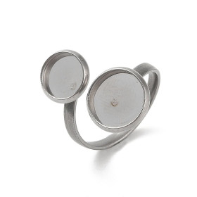 Supports de Bague Double 8 et 6mm – Acier Inoxydable 304 Argenté