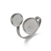 Supports de Bague Double 8 et 6mm – Acier Inoxydable 304 Argenté
