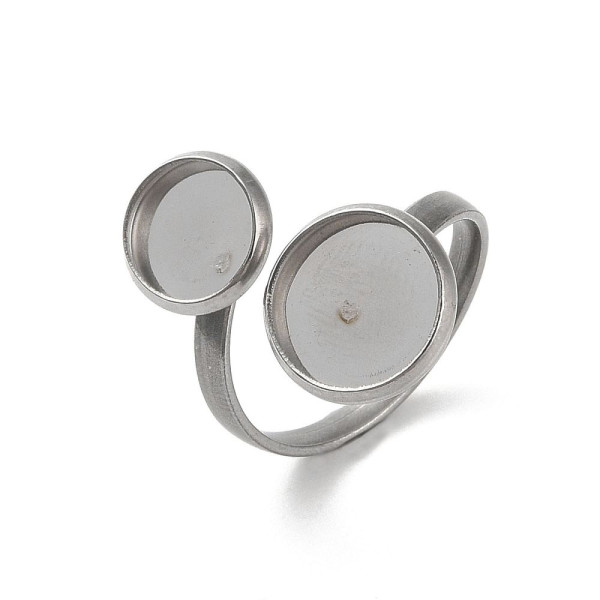 Supports de Bague Double 10 et 8mm – Acier Inoxydable 304 Argenté