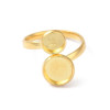 Supports de Bague Double 8 et 6mm – Acier Inoxydable 304 Doré à l'or fin 18K