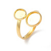 Supports de Bague Double 10 et 8mm – Acier Inoxydable 304 Doré à l'or fin 18K