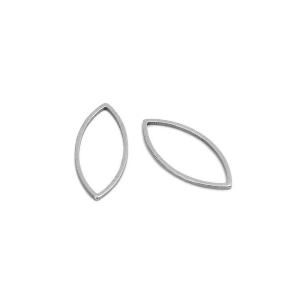 Pendentifs, Connecteur Navette 17mm – Acier Inoxydable 304