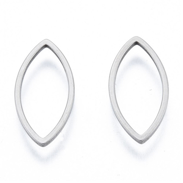 Pendentifs, Connecteur Navette 17mm – Acier Inoxydable 304