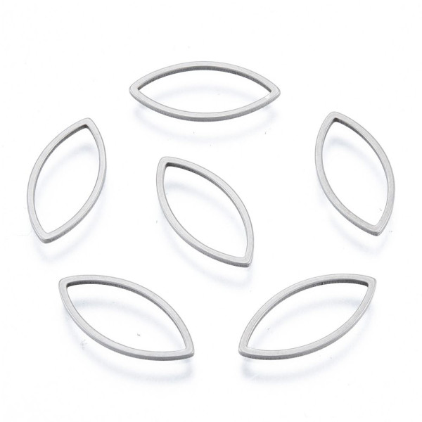 Pendentifs, Connecteur Navette 17mm – Acier Inoxydable 304