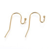 Boucles d’Oreilles Crochets 21 mm avec Bille – Acier Inox 304 – Doré à l’Or fin 18K, placage IONIQUE (IP)