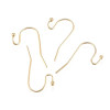 Boucles d’Oreilles Crochets 21 mm avec Bille – Acier Inox 304 – Doré à l’Or fin 18K, placage IONIQUE (IP)