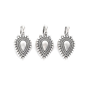 Pendentifs Goutte Ethnique, Bélières à Coller – Métal – Argent Antique