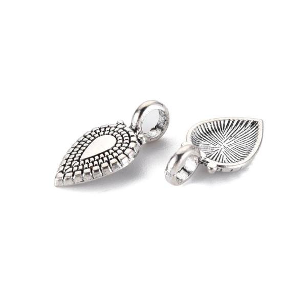 Pendentifs Goutte Ethnique, Bélières à Coller – Métal – Argent Antique