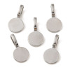 Bélières à Coller Rondes 9mm – Métal Couleur Argent Platine