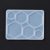 Moule en Silicone pour Pendentifs Hexagone – Compatible Résine UV & Pâte FIMO
