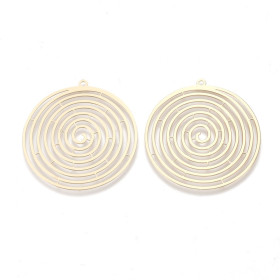 Estampes Filigrane Médaillon Cercle Spirale 34mm – Laiton Doré