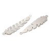 Estampes Filigrane Connecteur Plume 35mm Laiton finition Argent