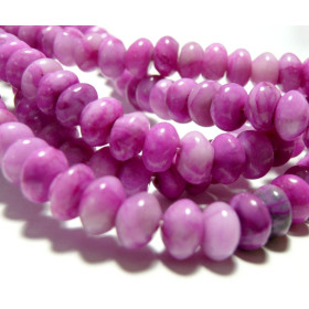 Perles agate rose ovale plate 5 x 8 mm
