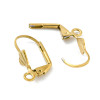 Boucles d’Oreilles Dormeuses Forme Éventail 5 mm – Acier Inox 304 – Doré à l’Or fin 18K, placage IONIQUE (IP)