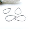 Pendentifs Connecteur Goutte 25mm – Acier Inoxydable 304 Argenté